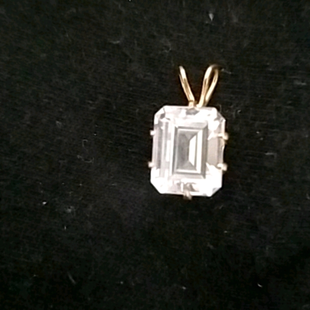Square Lab Grown 2 c. Diamond Necklace Cage